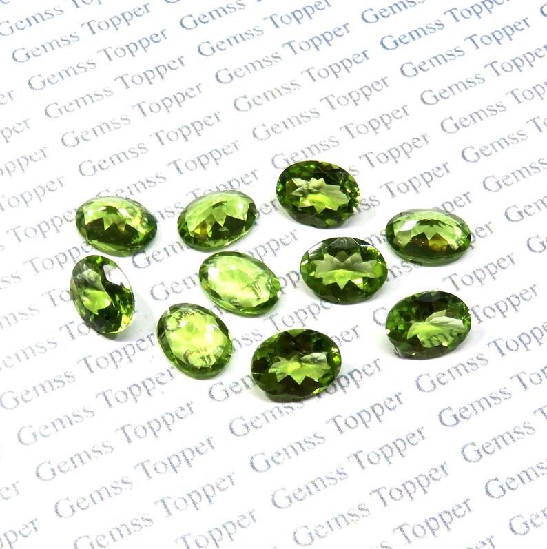 Peridot 6x8 mm Oval Faceted